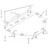 Защита двигателя Honda CR-V III 2007-2013 1 Защита двигателя Honda CR-V III 2007-2013 1
