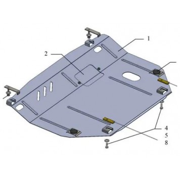 Защита двигателя Nissan Note 2012-