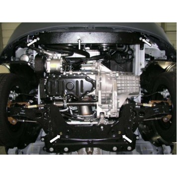 Защита двигателя Ford Connect 2002-2013-3