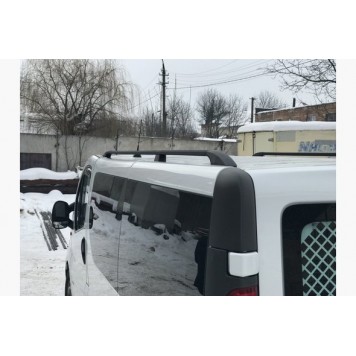 Рейлинги на крышу Renault Trafic 2001-2015 короткая, чугунные ножки хром