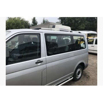 Рейлинги на крышу Volkswagen T5 Transporter 2003-2010  короткая база, пластиковые ножки 