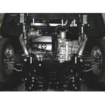Защита двигателя Citroen С5 2008- 2-2