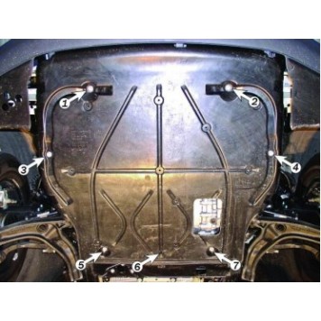 Защита двигателя Volkswagen T-5, Т-6, 2003--2