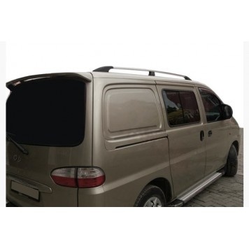 Рейлинги на крышу Hyundai H200, H1, Starex 1998-2007 хром металлические ножки