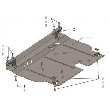 Защита двигателя Toyota Yaris III 2014-2017