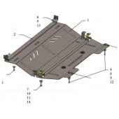Захист двигуна Peugeot 2008 2016-2019 Захист двигуна Peugeot 2008 2016-2019