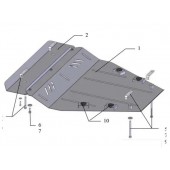 Защита двигателя Nissan Qashqai J10 2006-2014 1 Защита двигателя Nissan Qashqai J10 2006-2014 1