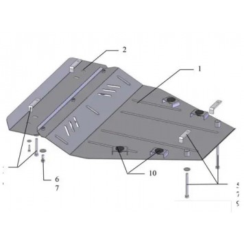Захист двигуна Nissan Qashqai J10 2006-2014 1