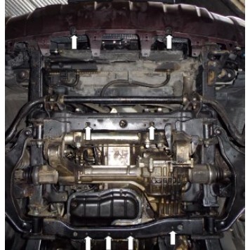 Защита двигателя Nissan Pathfinder III 2010-2014 1-2