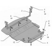 Защита двигателя Mitsubishi Colt 2004-2009-