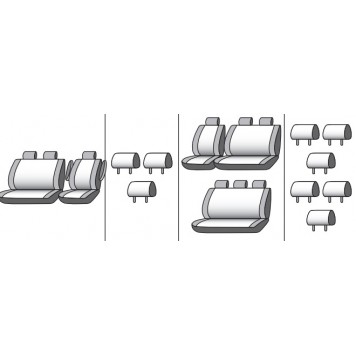 Чохли на сидіння Volkswagen T6 Caravella 2015-9