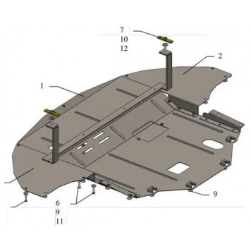 Захист двигуна Hyundai Sonata LF 2015-2019 1
