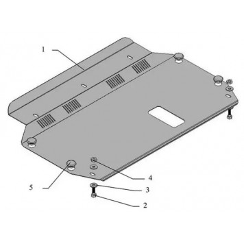 Захист двигуна Kia Rio II 2005-2011