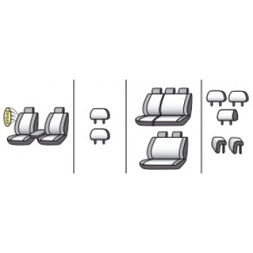 Чехлы на сиденья Volkswagen Caddy 2016-9