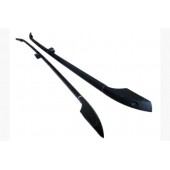 Рейлинги на крышу Ford Transit 2000-2014  металлические ножки черные 