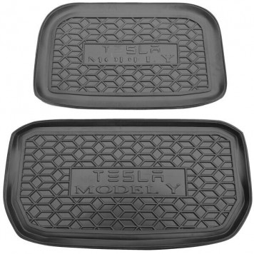 Автомобільний килимок в багажник Tesla Model Y 2020- передній + задній нижній