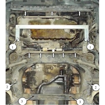 Захист двигуна Volkswagen Phaeton 2002-2016 2-2