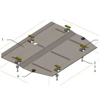 Защита двигателя Range Rover Evoque 2011-2018