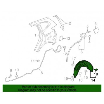Подкрыльник Honda CR-V 17 задний правый-1