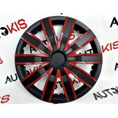 Ковпаки на колеса Leoplast Volare Duo Black/Red 15" Ковпаки на колеса Leoplast Volare Duo Black/Red 15"