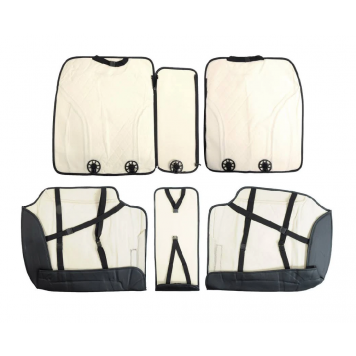 Комплект накидок на сидіння 3D Torino,коричневі-4