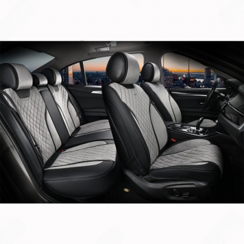Комплект накидок на сидіння 3D Torino,сірі-2
