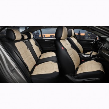 Комплект накидок на сидіння 3D Verona,бежеві-3