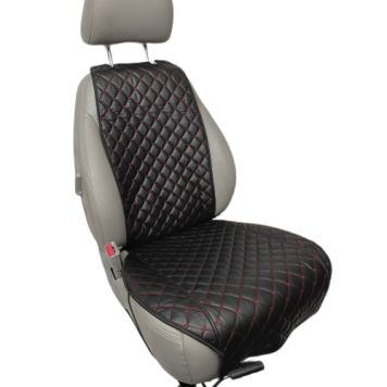 Універсальні накидки на сидіння з екошкіри (червона нитка) PolyTep