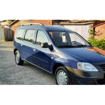 Рейлинги на крышу Dacia Logan MCV 2004-2014 Пластиковые ножки черные чорні-3