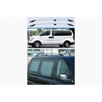 Рейлінги для Hyundai H200, H1, Starex 2008 (пласт. ніжки) хром