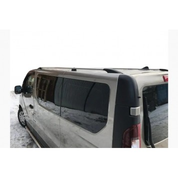 Рейлинги на крышу Renault Trafic 2015  (пластиковые ножки) короткая база хром-1