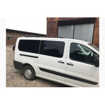 Рейлинги на крышу Citroen Jumpy 2007-2017  Металлические ножки короткая база черные
