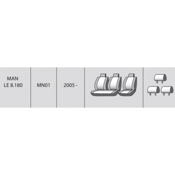 Чохли модельні MAN LE8.180 (2+1) 2000-2005-1
