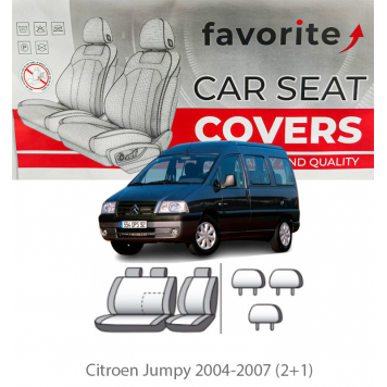 Чохли модельні Citroen Jumpy 2004-2007 (2+1) 