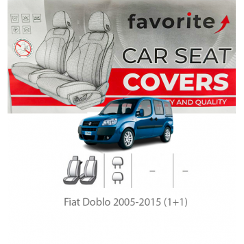 Чехлы модельные Fiat Doblo 2005-2015 (1+1)