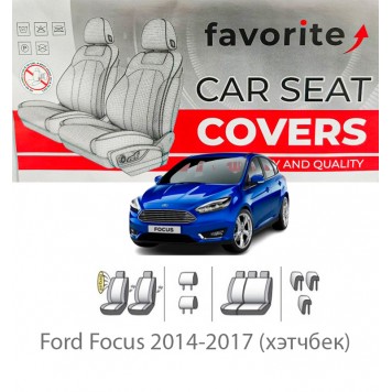 Чехлы модельные Ford Focus 2014-2017 (хэтчбек)