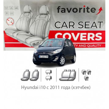 Чехлы модельные Hyundai i10 с 2011 года (хэтчбек)