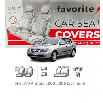 Чохли модельні NISSAN Almera 2000-2006 (хетчбек)