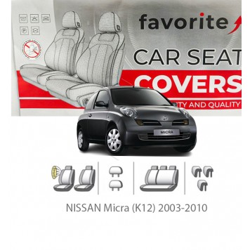 Чехлы модельные NISSAN Micra (K12) 2003-2010 (купе)