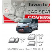 Чехлы модельные NISSAN Primastar (9 мест) 2002-2014