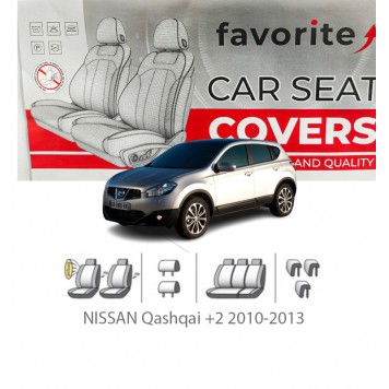 Чохли модельні NISSAN Qashqai +2 2010-2013