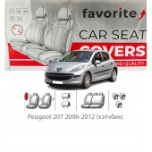 Чехлы модельные Peugeot 207 2006-2012 (хэтчбек)