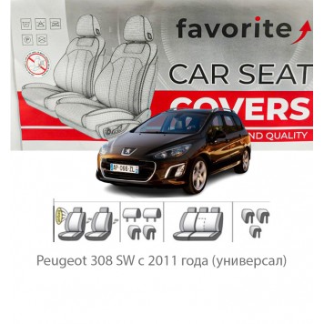 Чехлы модельные Peugeot 308 SW с 2011 года (универсал)