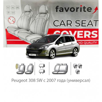 Чехлы модельные Peugeot 308 SW с 2007 года (универсал)