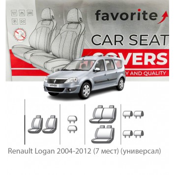 Чохли модельні Renault Logan 2004-2012 (7 місць) (універсал)