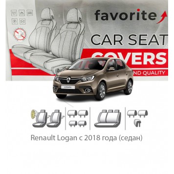 Чохли модельні Renault Logan з 2018 року (седан)