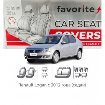 Чохли модельні Renault Logan з 2012 року (седан)