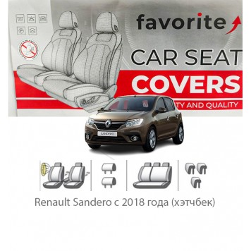 Чохли на сидіння Renault Sandero з 2018 року (хетчбек)