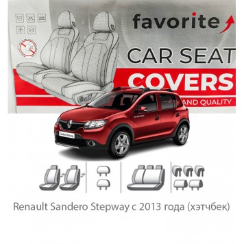 Чехлы модельные Renault Sandero Stepway с 2013 года (хэтчбек)