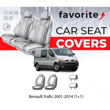 Чохли модельні Renault Trafic 2001-2014 (1+1)
